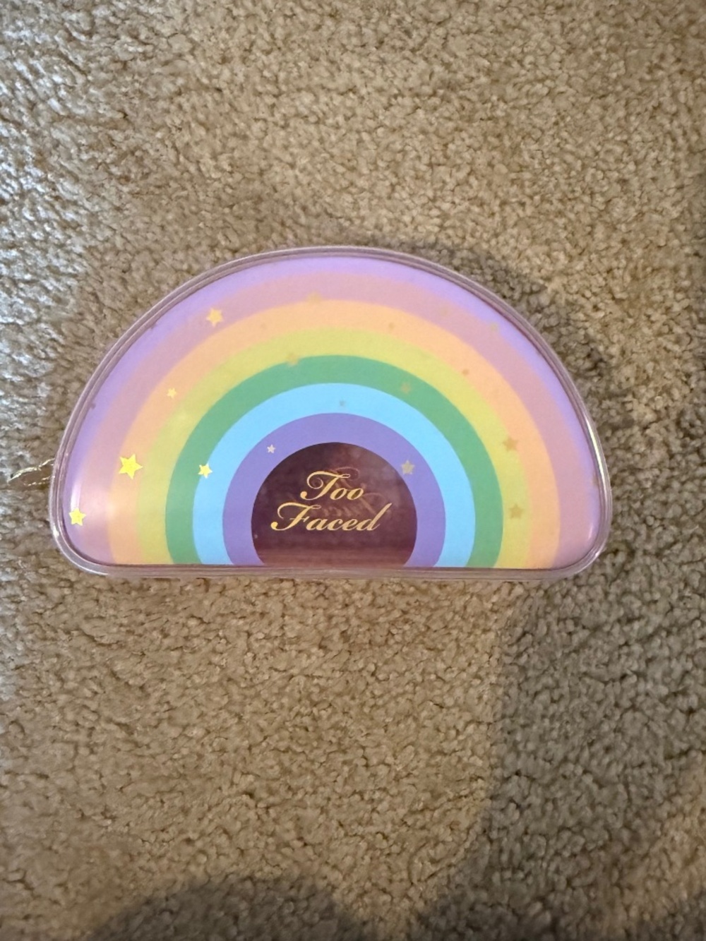 Two Faced Rainbow makeup pouch